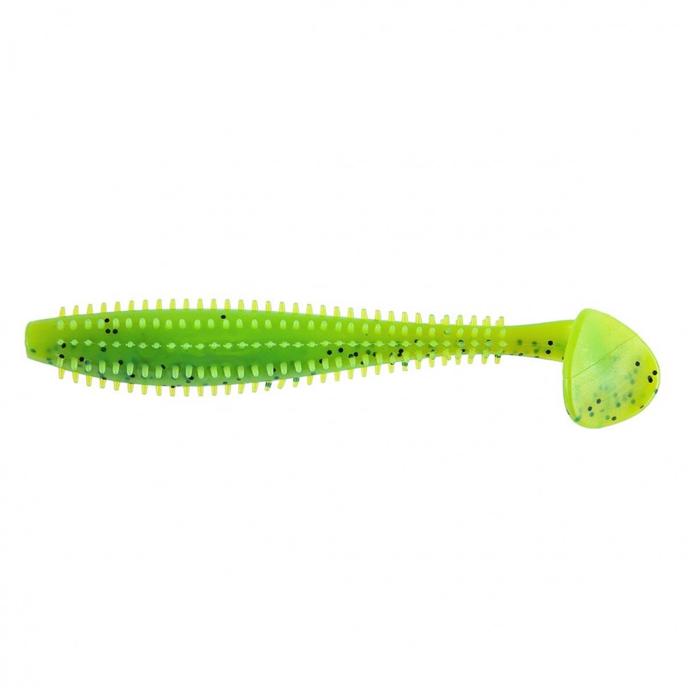 Виброхвост Helios Shaggy 5,12"/13 см, цвет Pepper Lime 5 шт HS-18-009 , 
